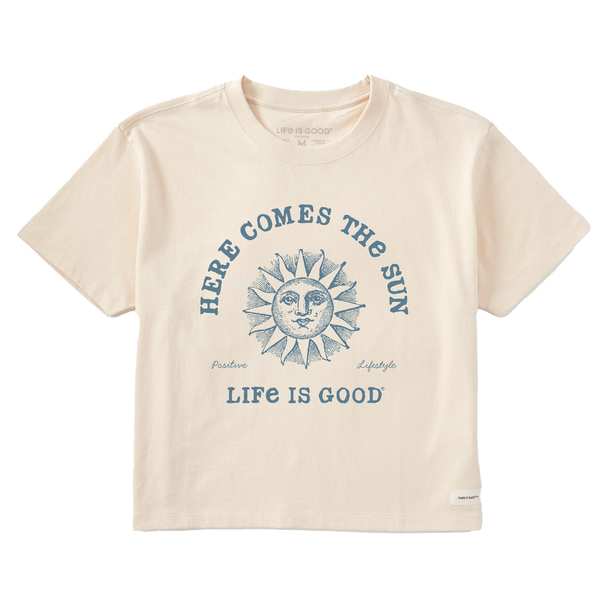 Women's Crafty Here Comes the Sun Short Sleeve Crusher Boxy Tee