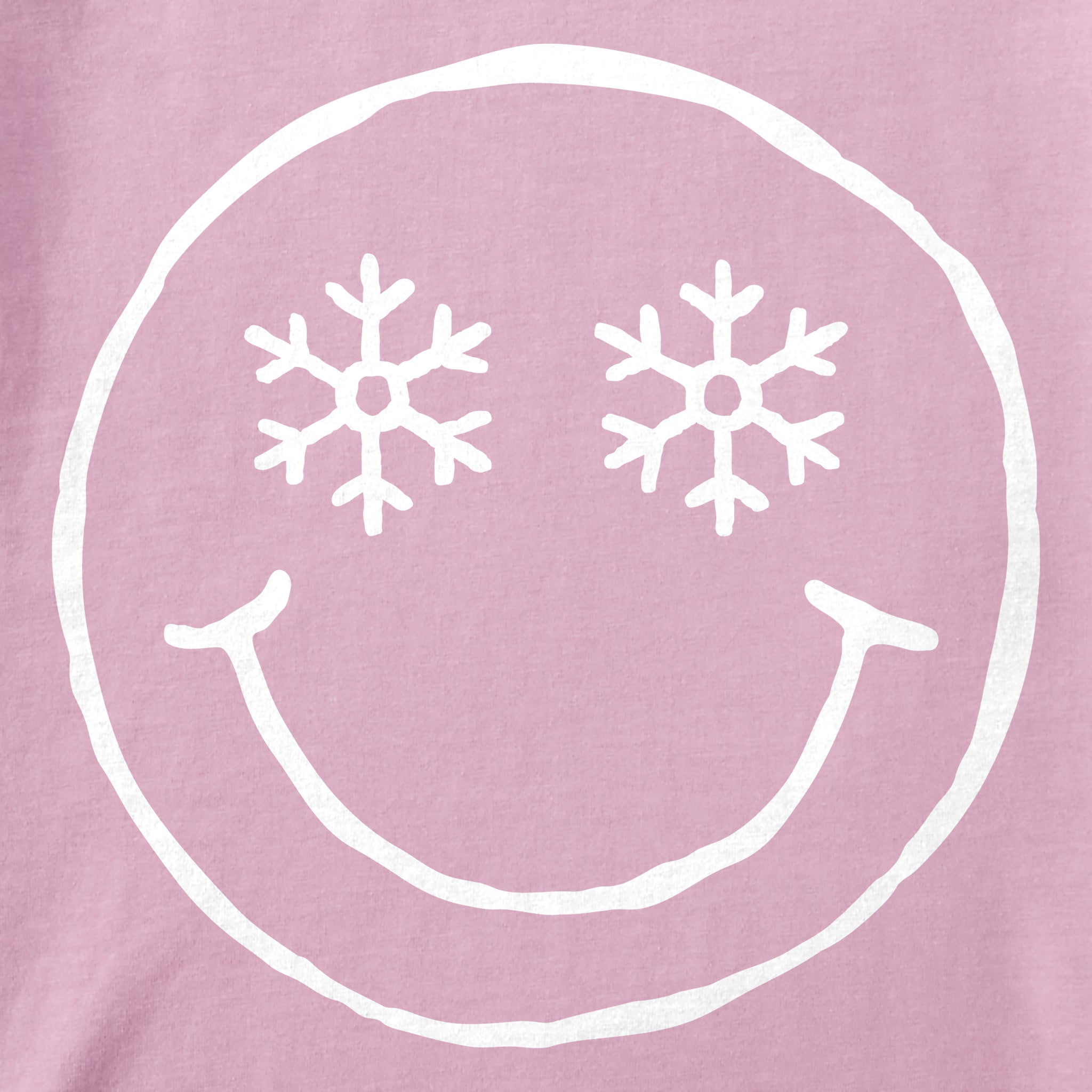 Kids Snowflake Smile Short Sleeve Crusher Tee