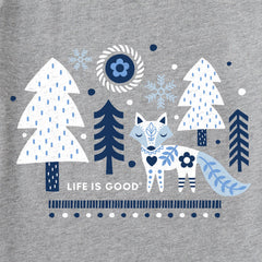 Kids Winter Fox Long Sleeve Crusher Tee