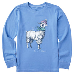 Kids No Prob-llama Long Sleeve Crusher Tee