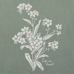 Women's Antique Flowers Short Sleeve Crusher Boxy Tee