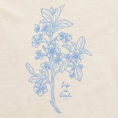Women's Antique Plum Blossom Short Sleeve Crusher Boxy Tee
