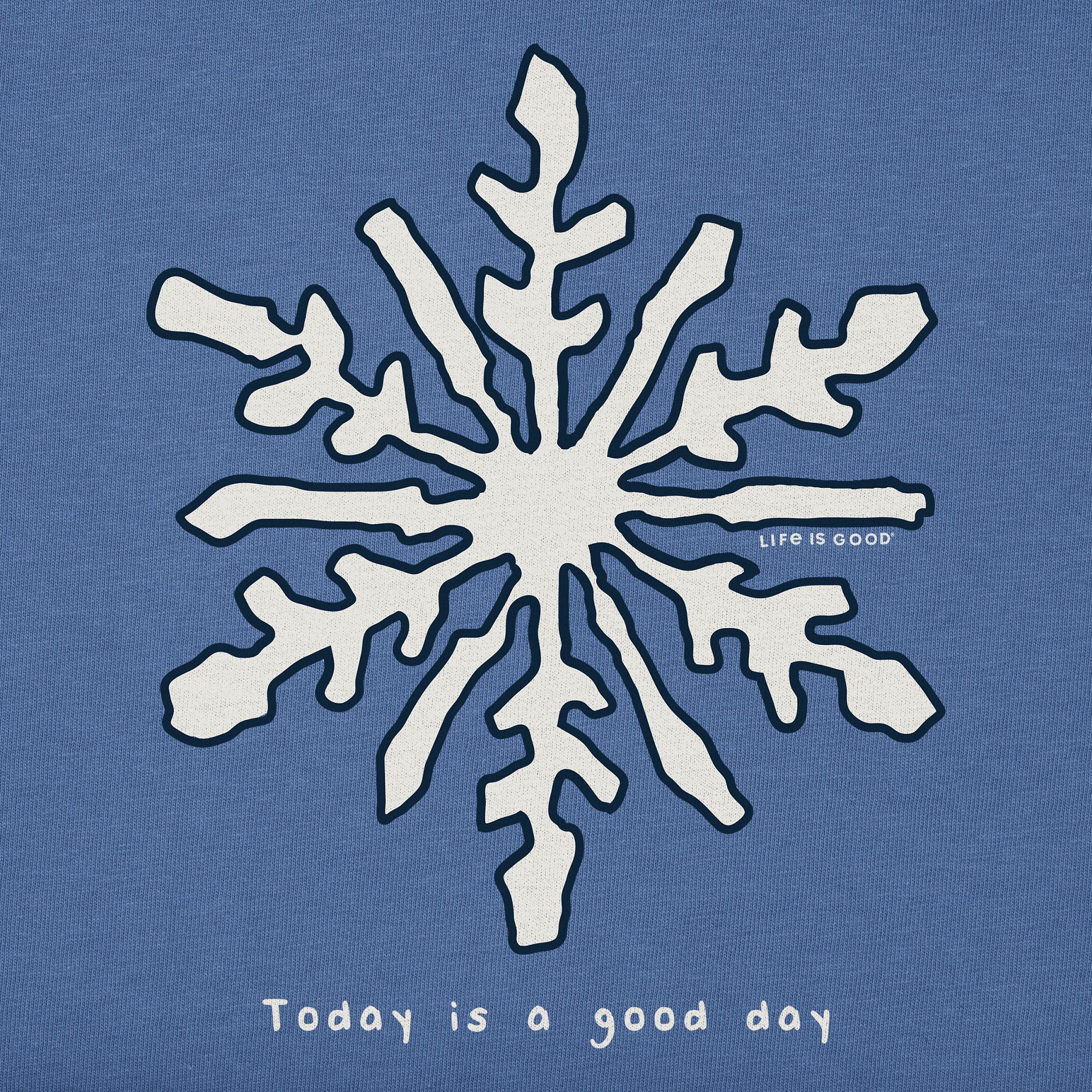 Men's Quirky Snowflake Long Sleeve Crusher Tee