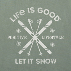 Men's Let it Snow Ski Long Sleeve Crusher Tee