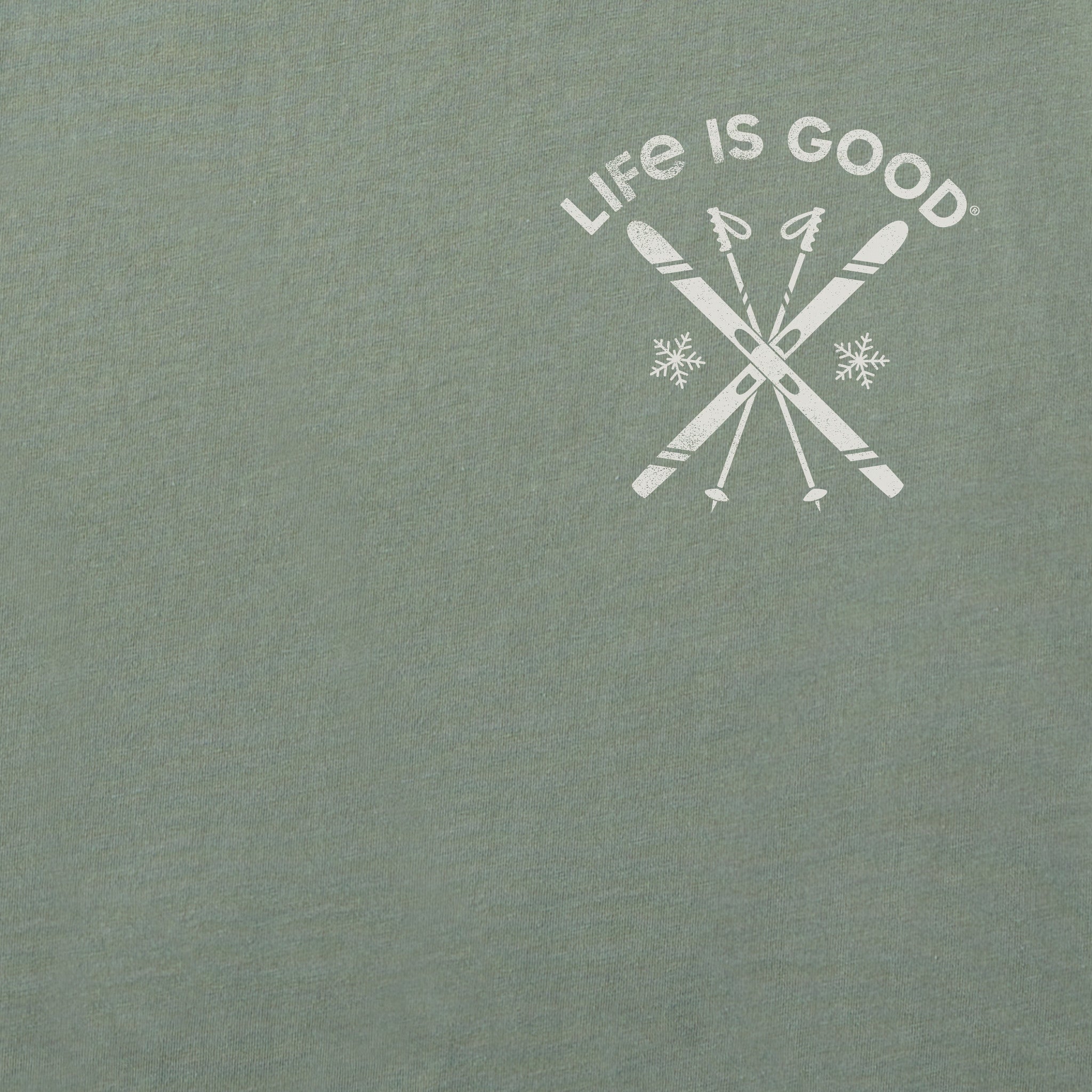 Men's Let it Snow Ski Long Sleeve Crusher Tee