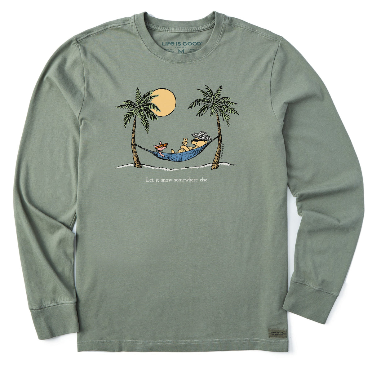 Men's Winnie Hammock Let it Snow Somewhere Else Long Sleeve Crusher Tee