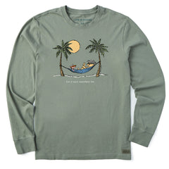 Men's Winnie Hammock Let it Snow Somewhere Else Long Sleeve Crusher Tee