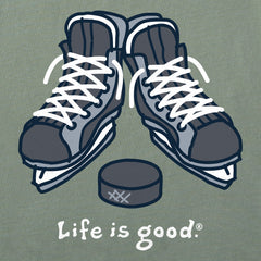 Men's Skates and Puck Long Sleeve Crusher Tee