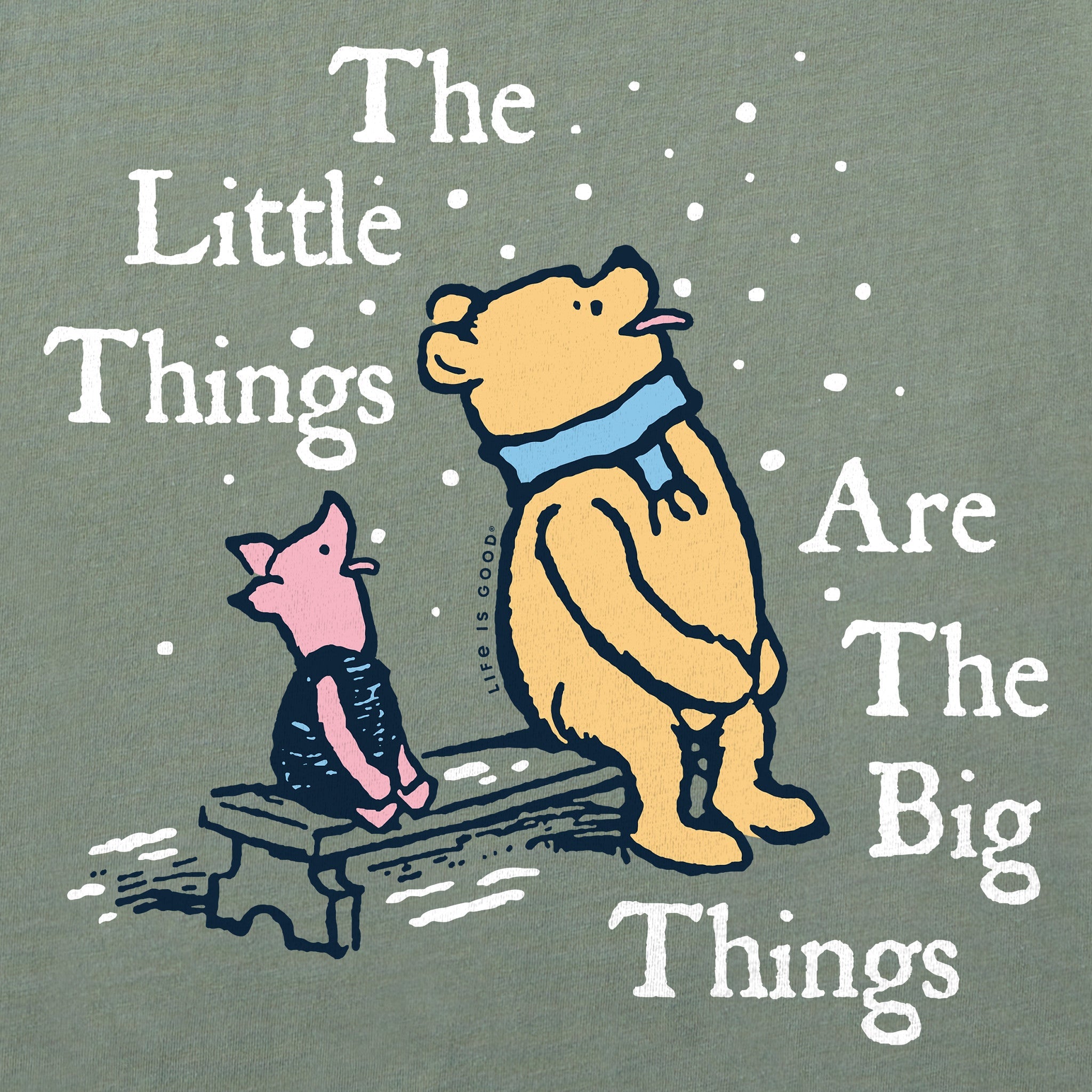 Men's Winnie Little Things are the Big Things Long Sleeve Crusher Tee
