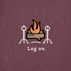 Men's Log On Long Sleeve Crusher Tee