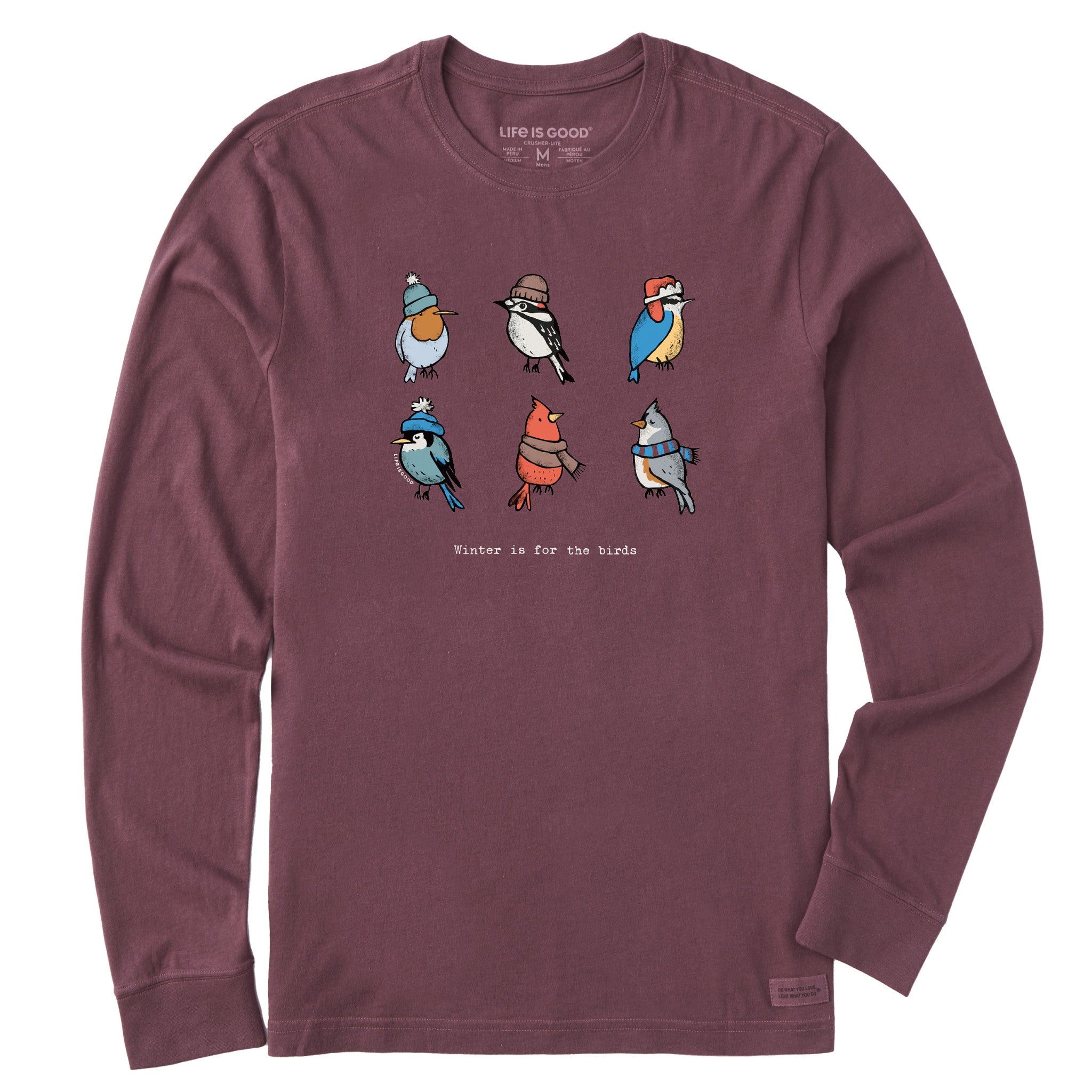 Men's Winter is for the Birds Grid Long Sleeve Crusher Tee