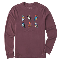 Men's Winter is for the Birds Grid Long Sleeve Crusher Tee