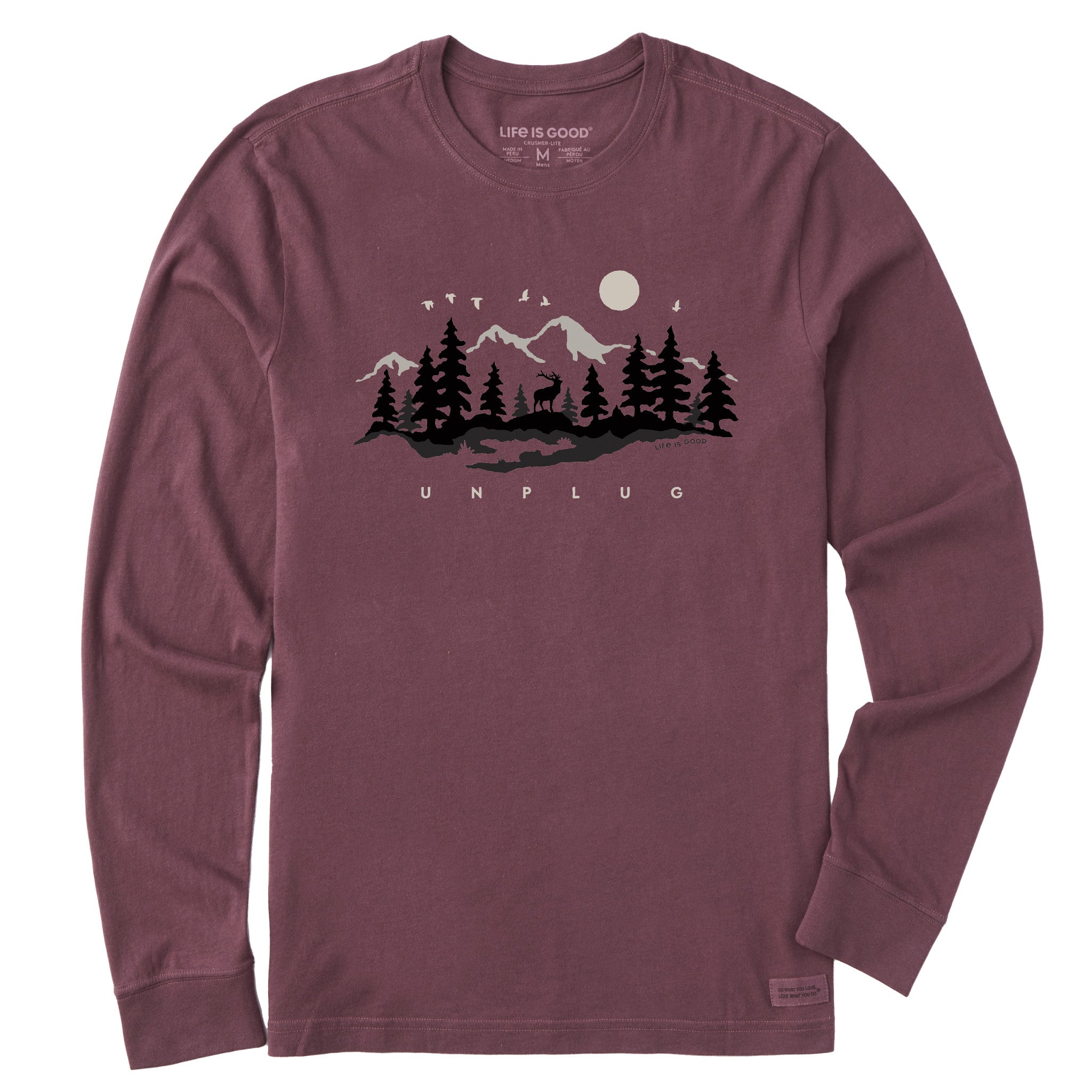 Men's Unplug in the Outdoors Long Sleeve Crusher Tee
