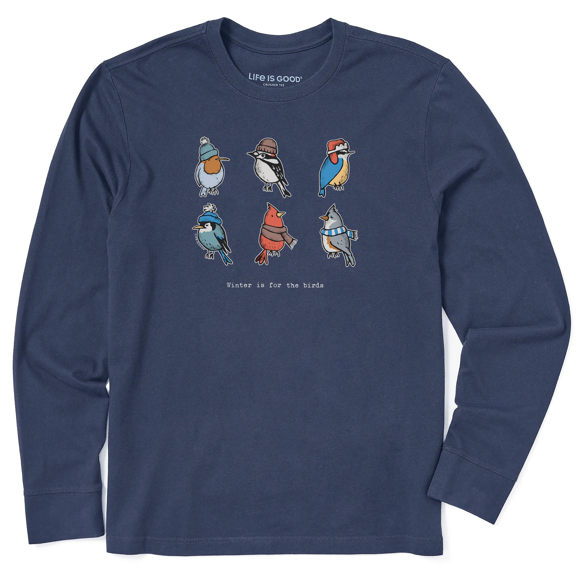 Men's Winter is for the Birds Grid Long Sleeve Crusher Tee