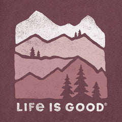 Men's Mountain Silhouette Long Sleeve Crusher Tee