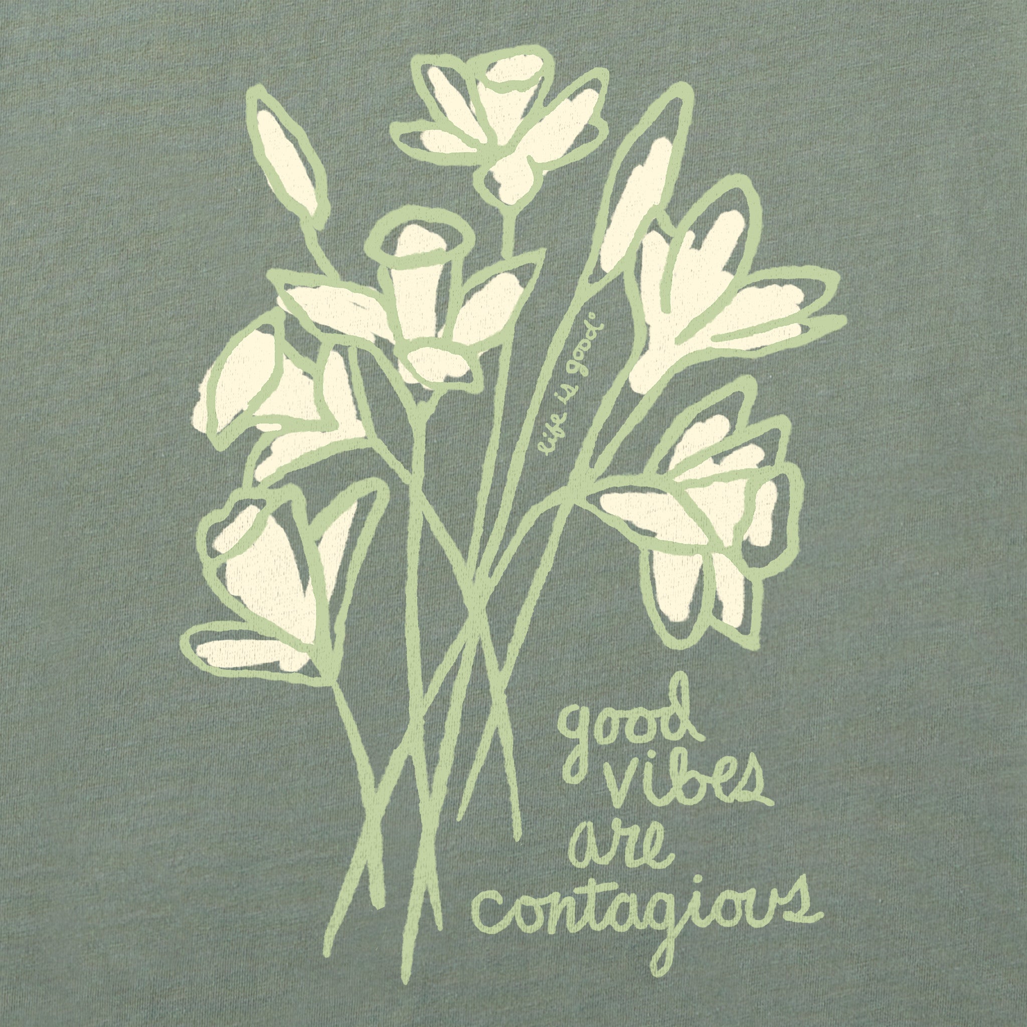 Women's Good Vibes Daffodils Short Sleeve Crusher Tee