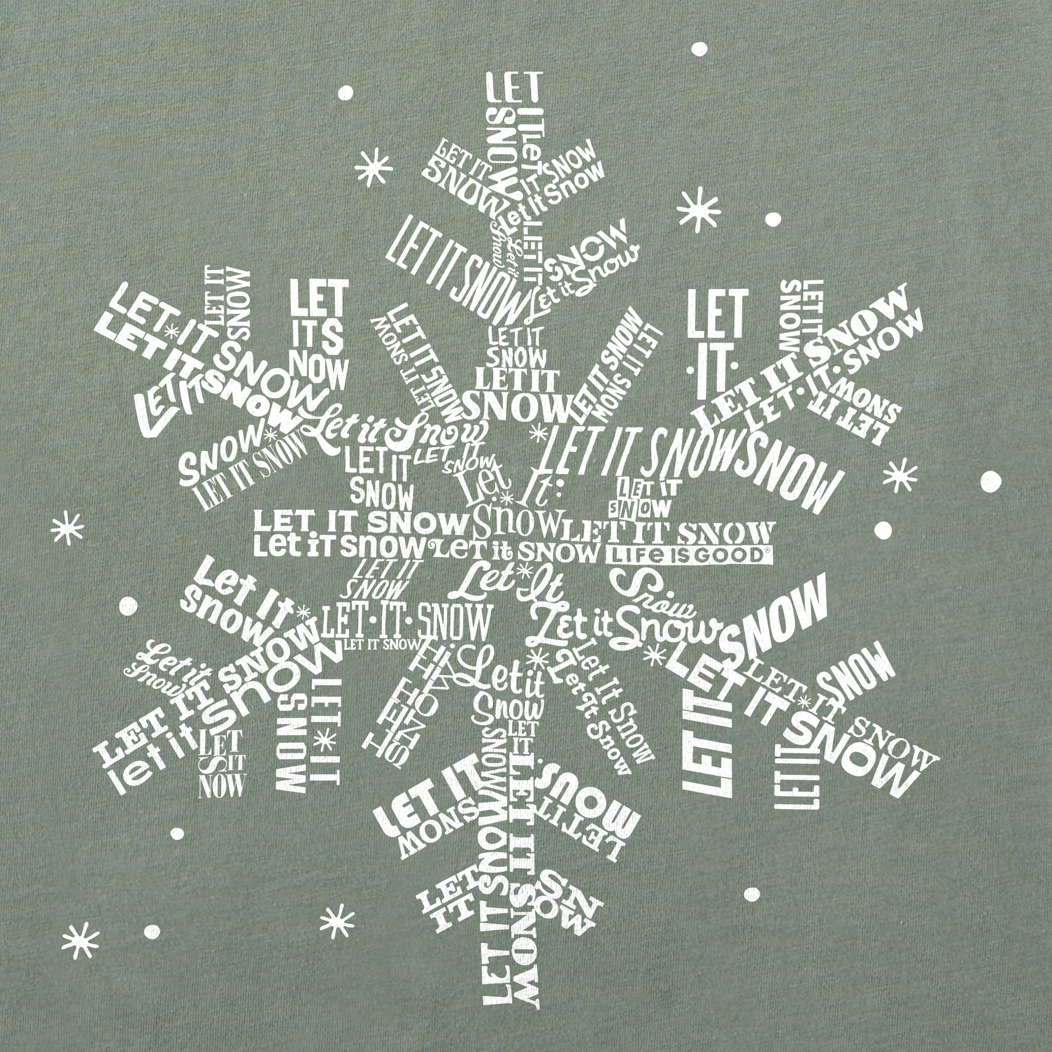 Women's Let It Snowflake Long Sleeve Crusher Vee