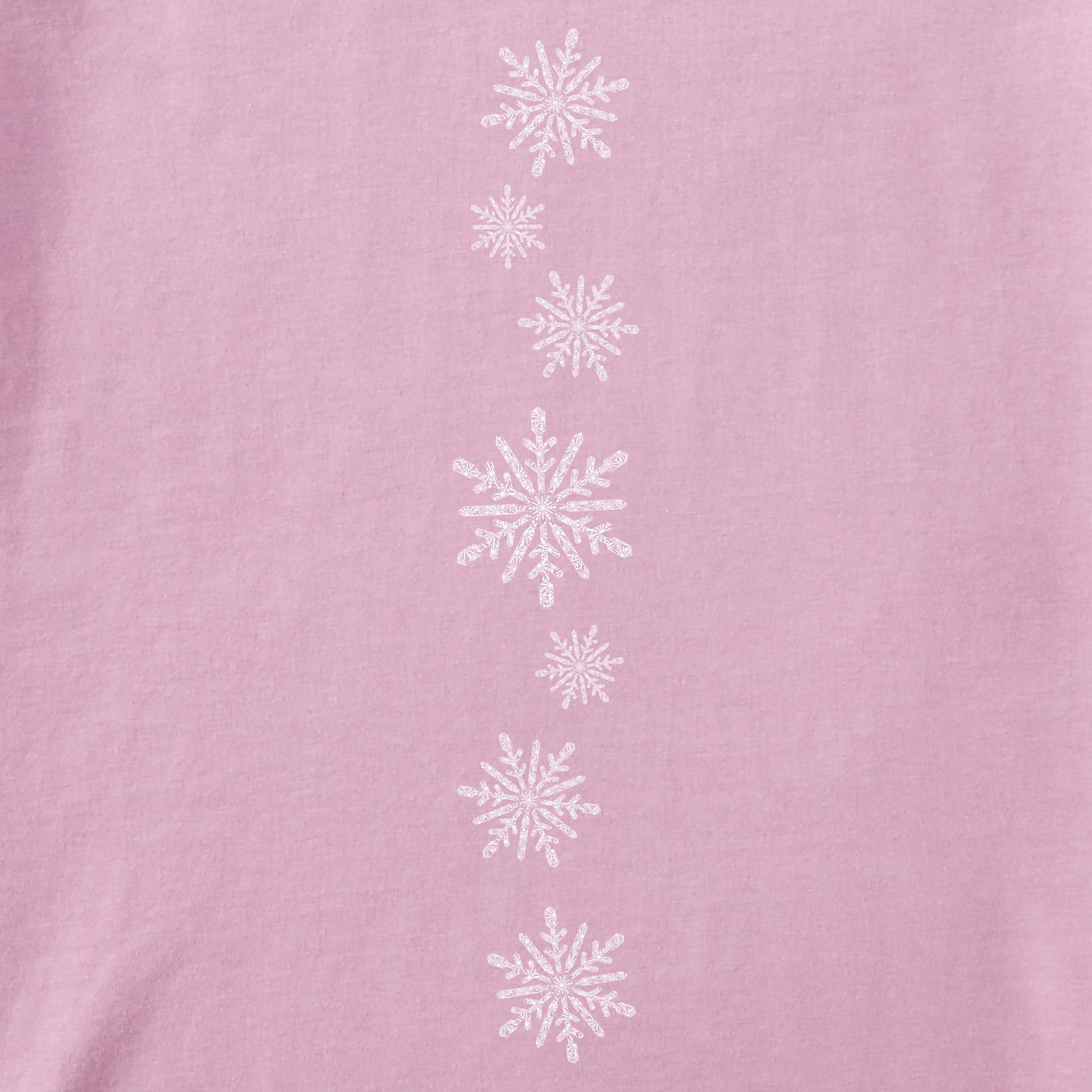 Women's Contrast Snowflake Long Sleeve Crusher Tee