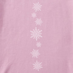 Women's Contrast Snowflake Long Sleeve Crusher Tee