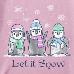 Women's Let it Snow Penguins Long Sleeve Crusher Tee