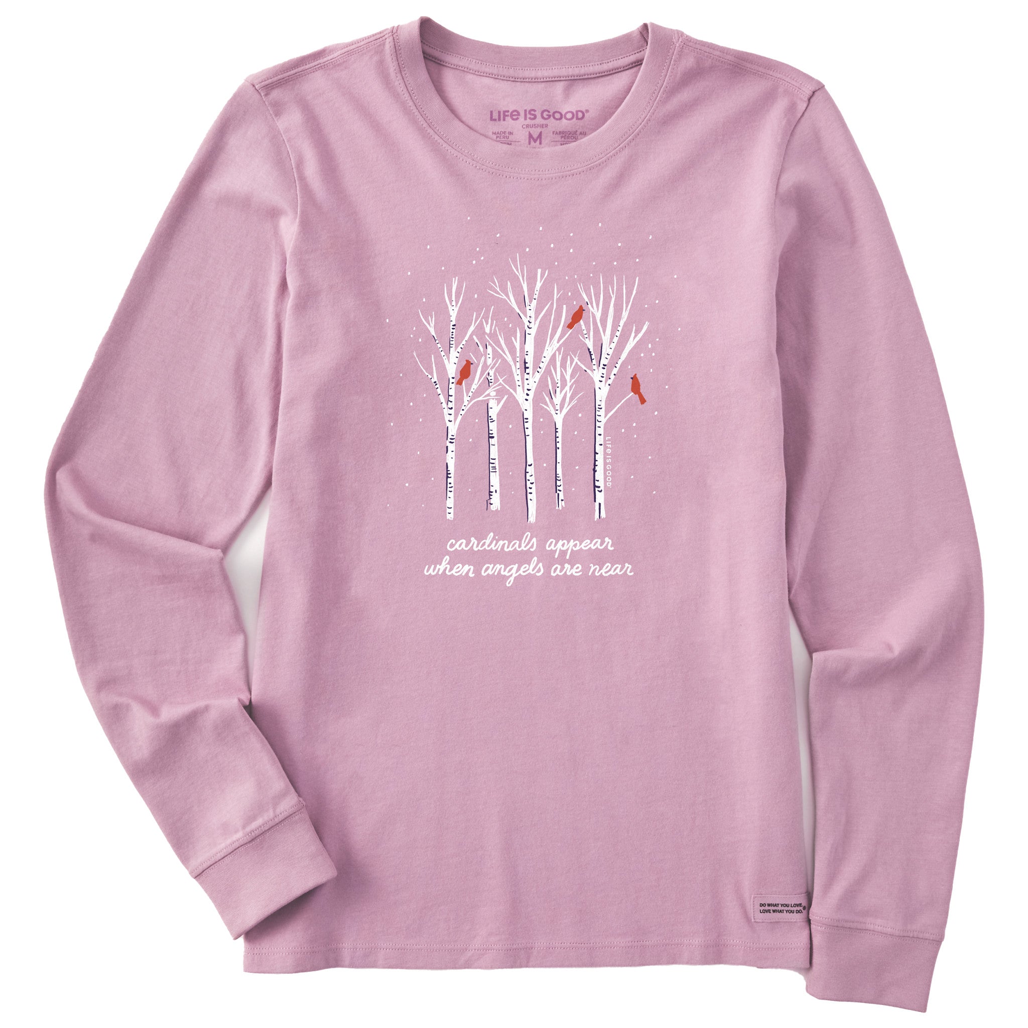 Women's Cardinals Appear Birch Trees Long Sleeve Crusher Tee