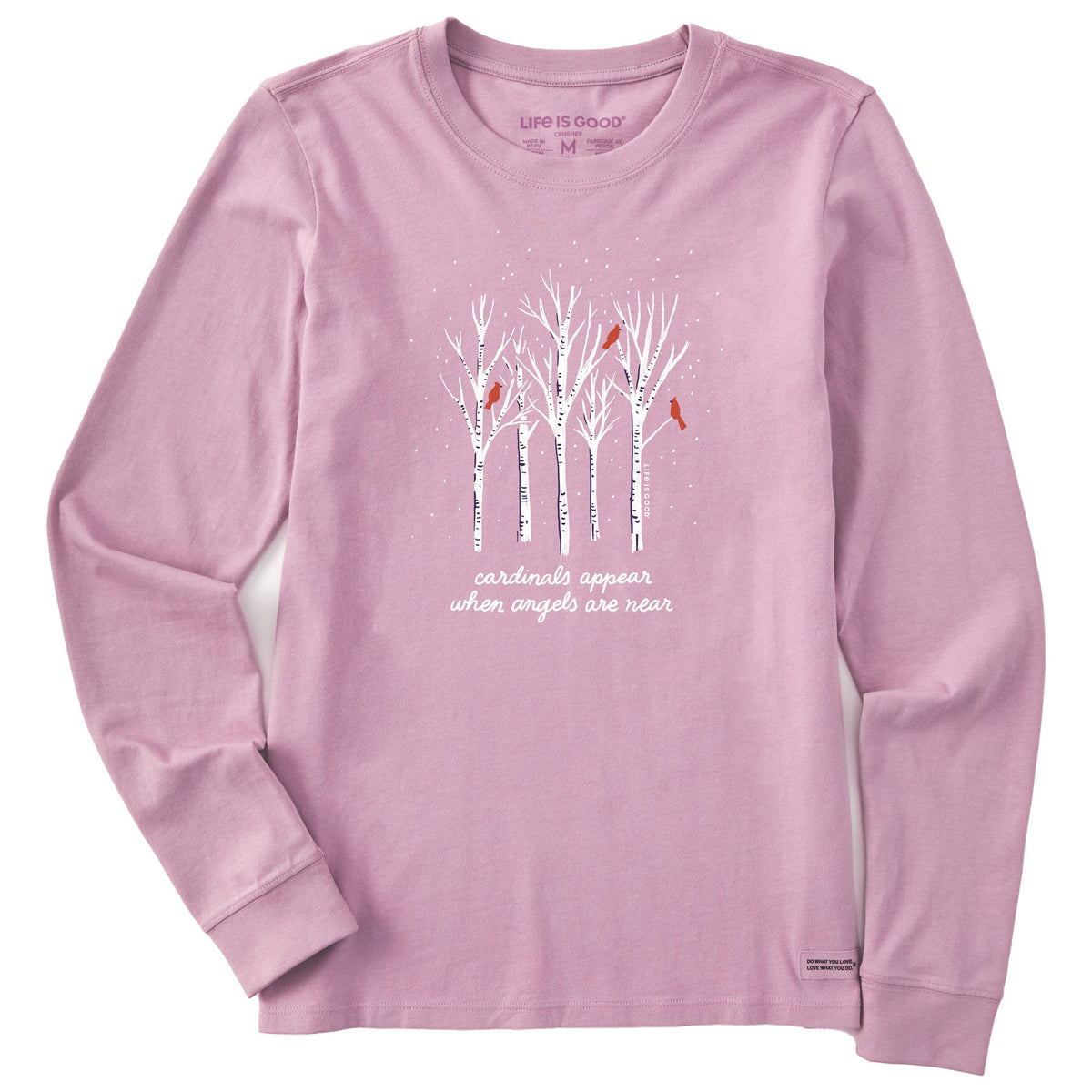 Women's Cardinals Appear Birch Trees Long Sleeve Crusher Tee