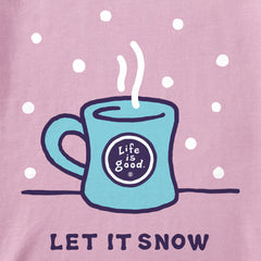 Women's Let it Snow Mug Long Sleeve Crusher Tee