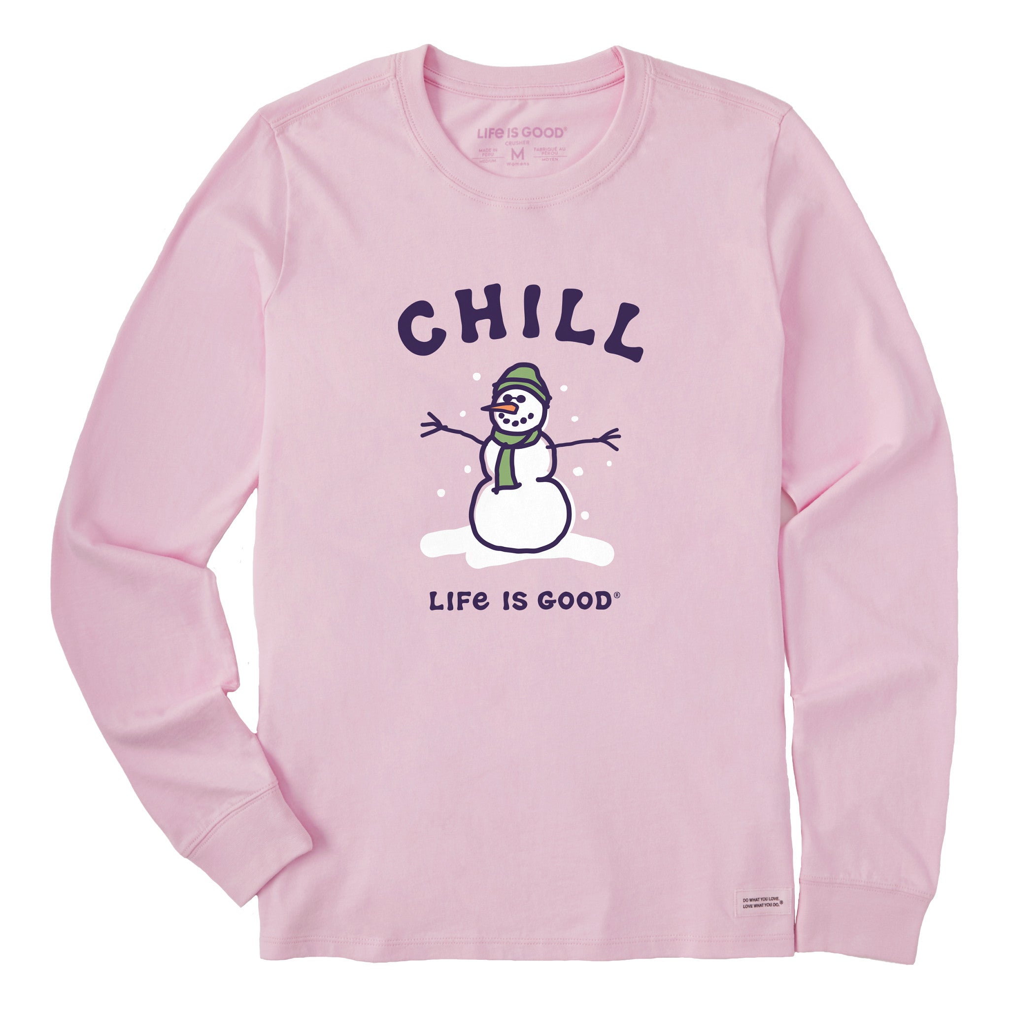 Women's Chill Snowman Long Sleeve Crusher Tee