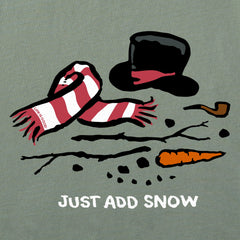 Women's Just Add Snow Snowman Long Sleeve Crusher Tee