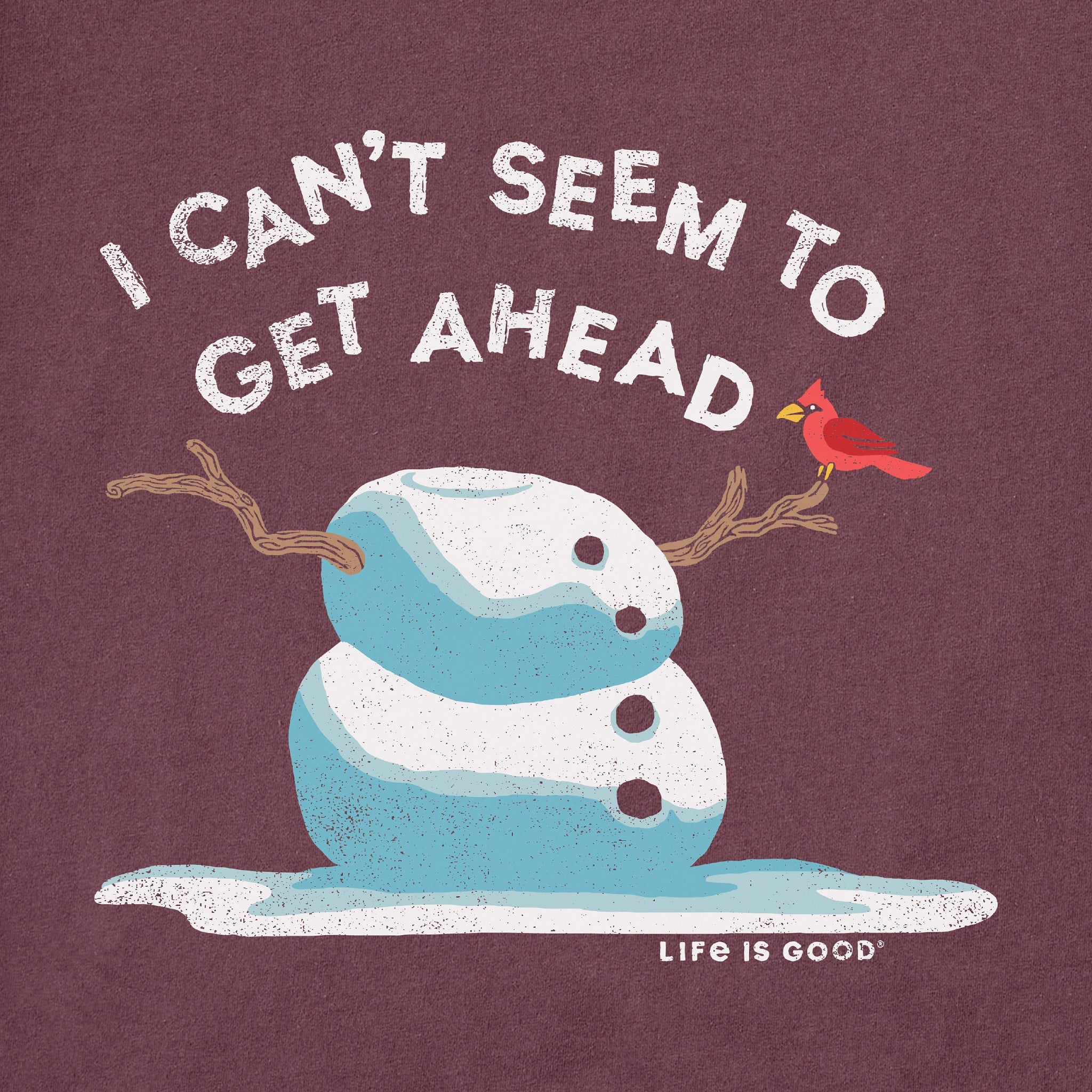 Women's Get Ahead Snowman Long Sleeve Crusher Tee