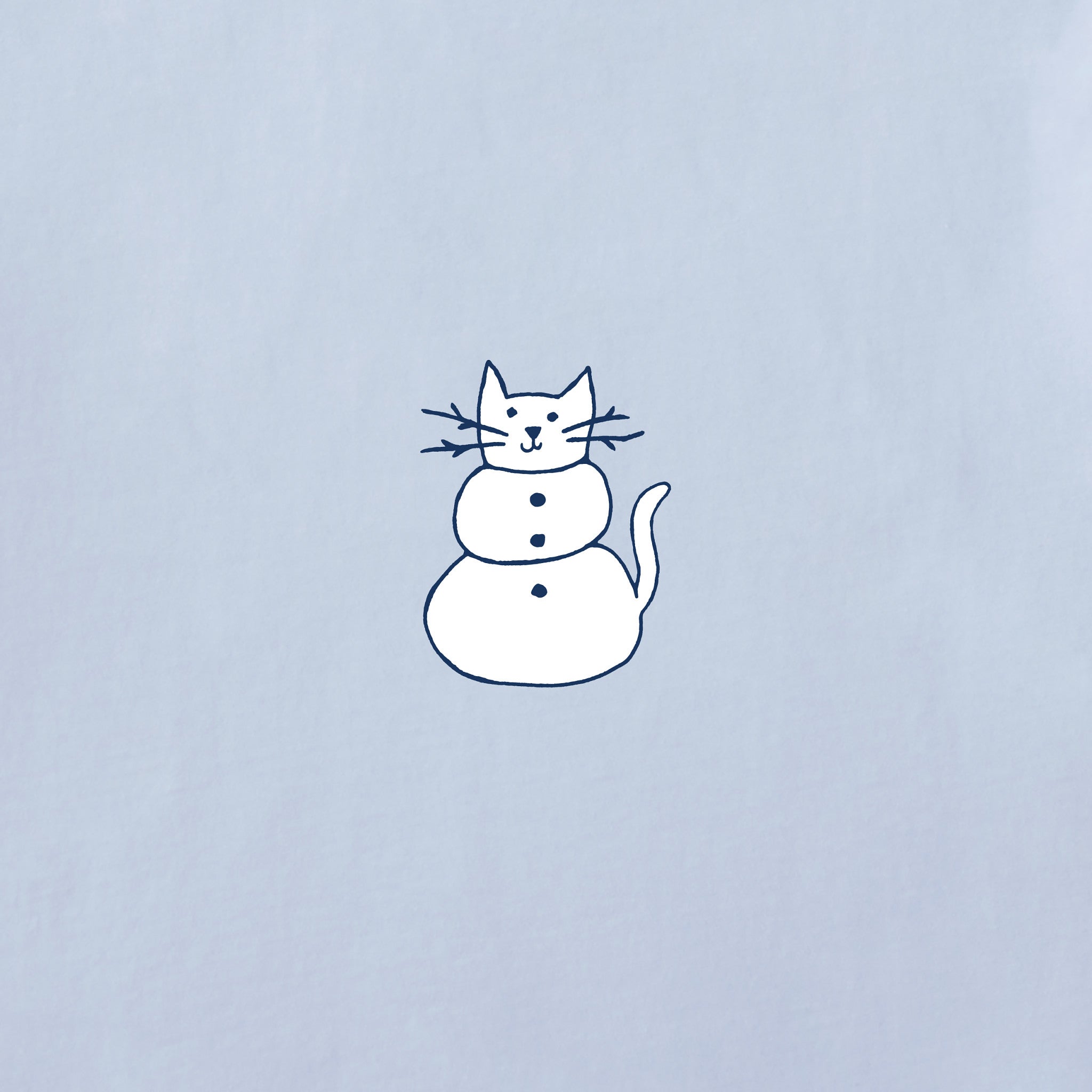 Women's Cat Snowman Long Sleeve Crusher Tee