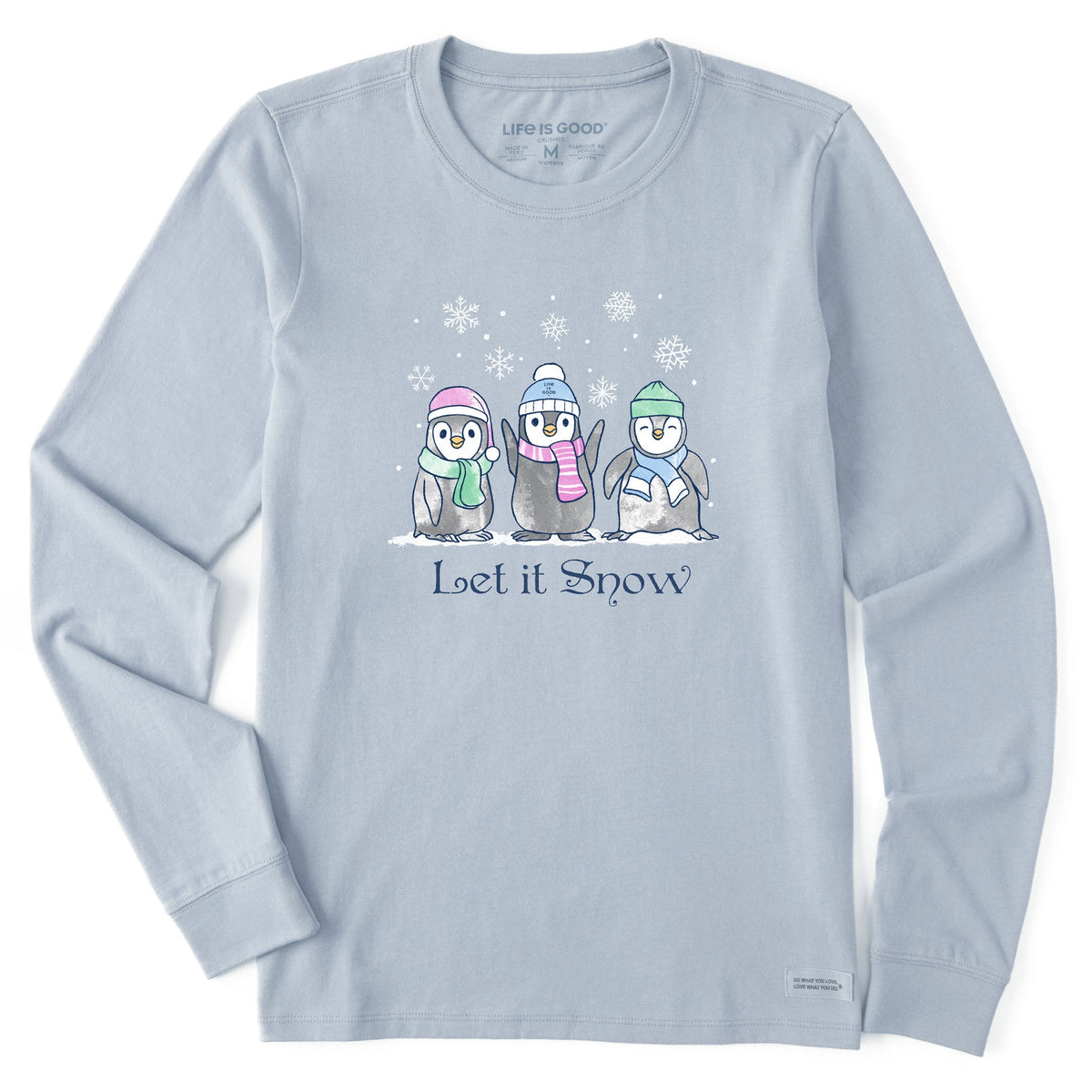 Women's Let it Snow Penguins Long Sleeve Crusher Tee