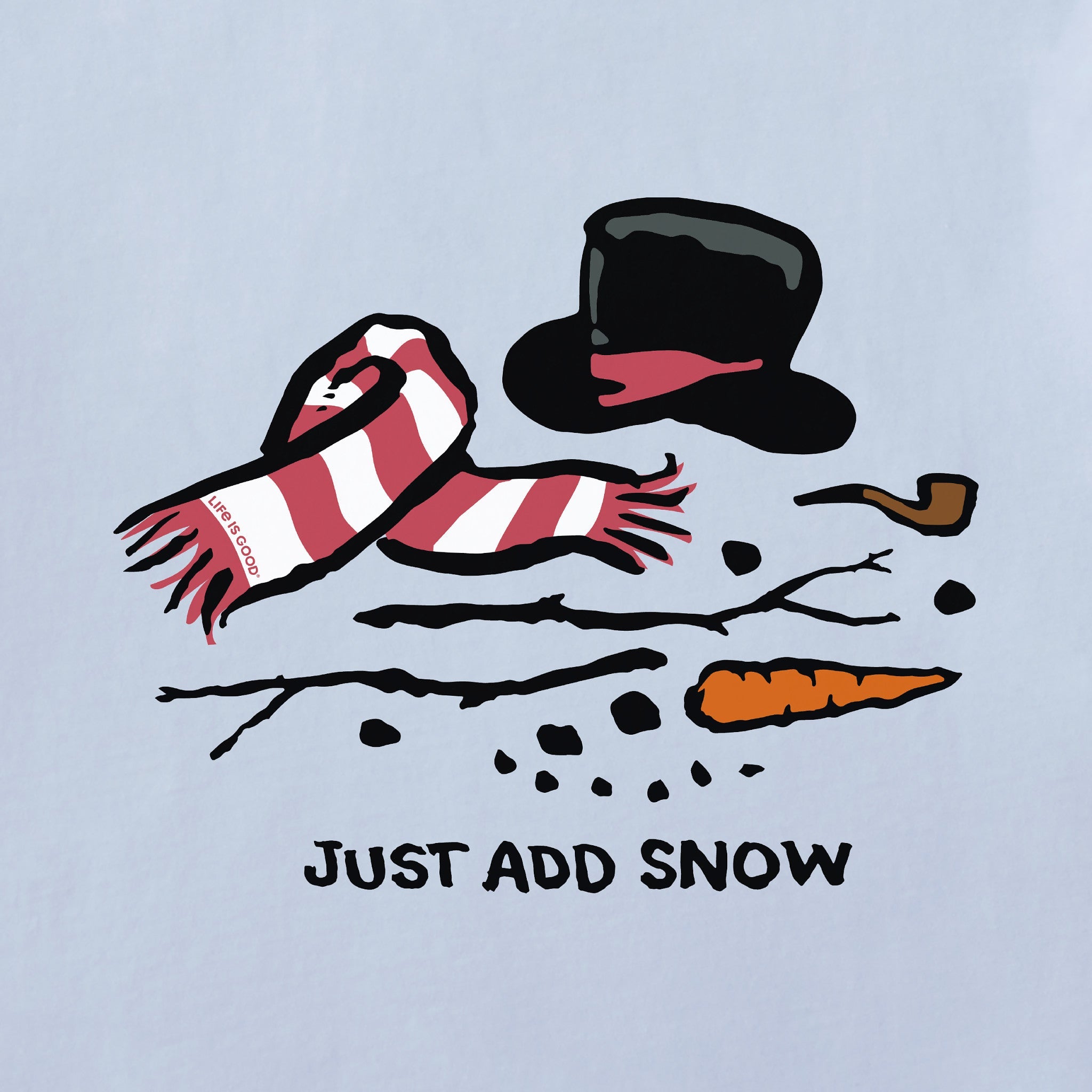 Women's Just Add Snow Snowman Long Sleeve Crusher Tee