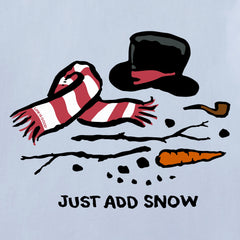 Women's Just Add Snow Snowman Long Sleeve Crusher Tee
