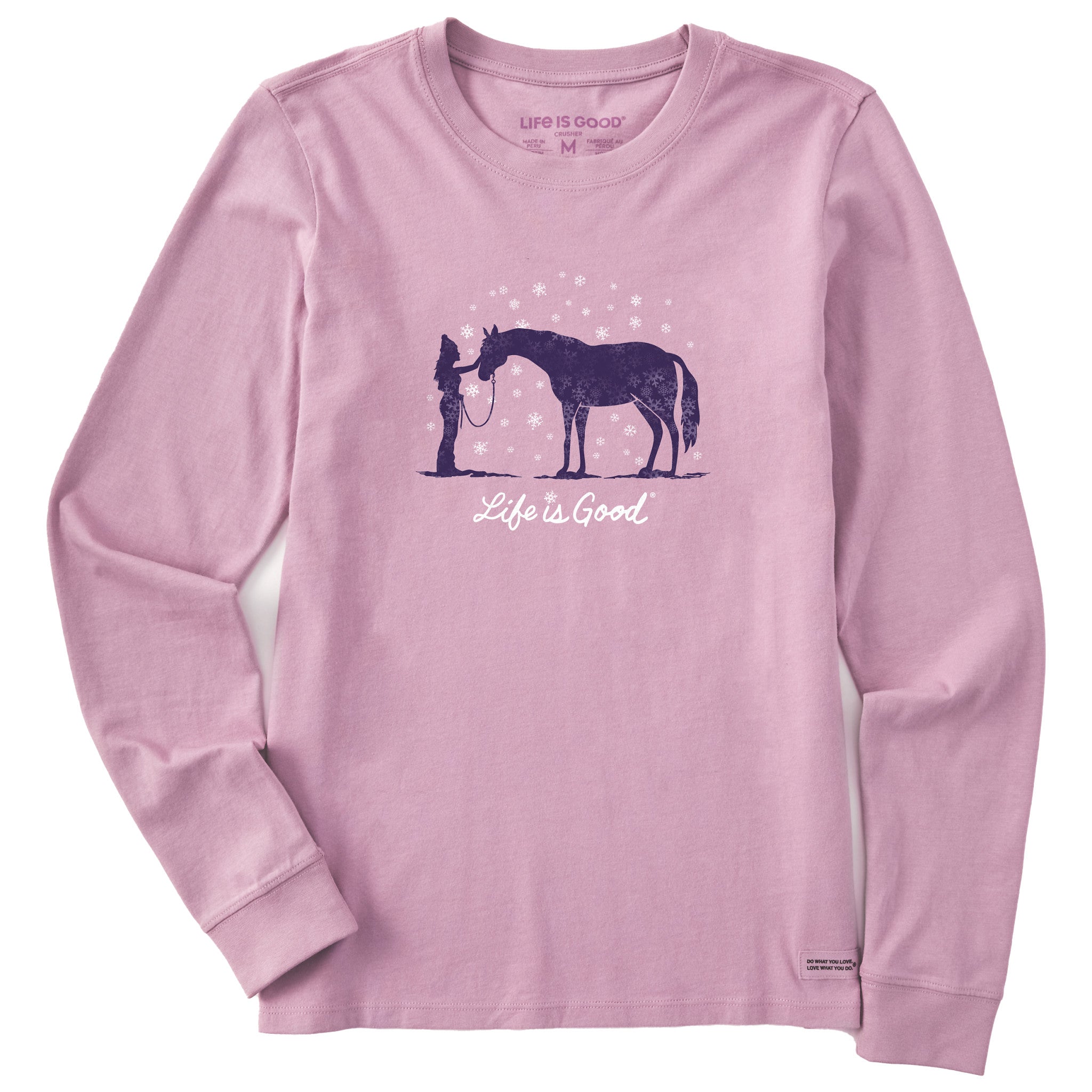 Women's Holiday Horse Long Sleeve Crusher Tee