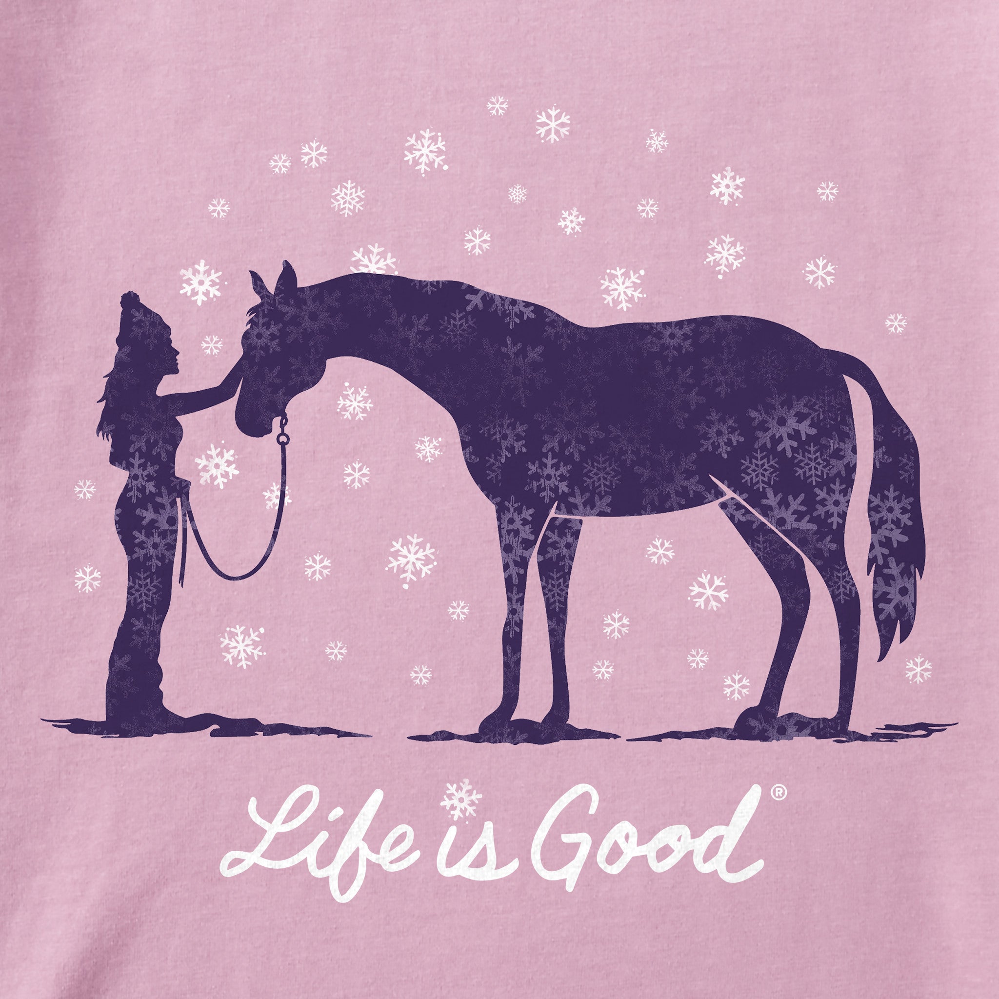 Women's Holiday Horse Long Sleeve Crusher Tee