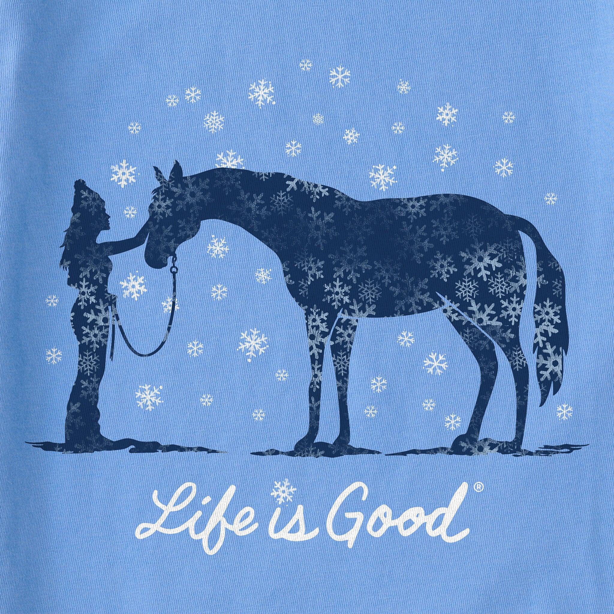 Women's Holiday Horse Long Sleeve Crusher Tee