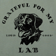 Women's Grateful for my Lab Short Sleeve Crusher Tee