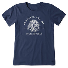 Women's Grateful for my Goldendoodle Short Sleeve Tee