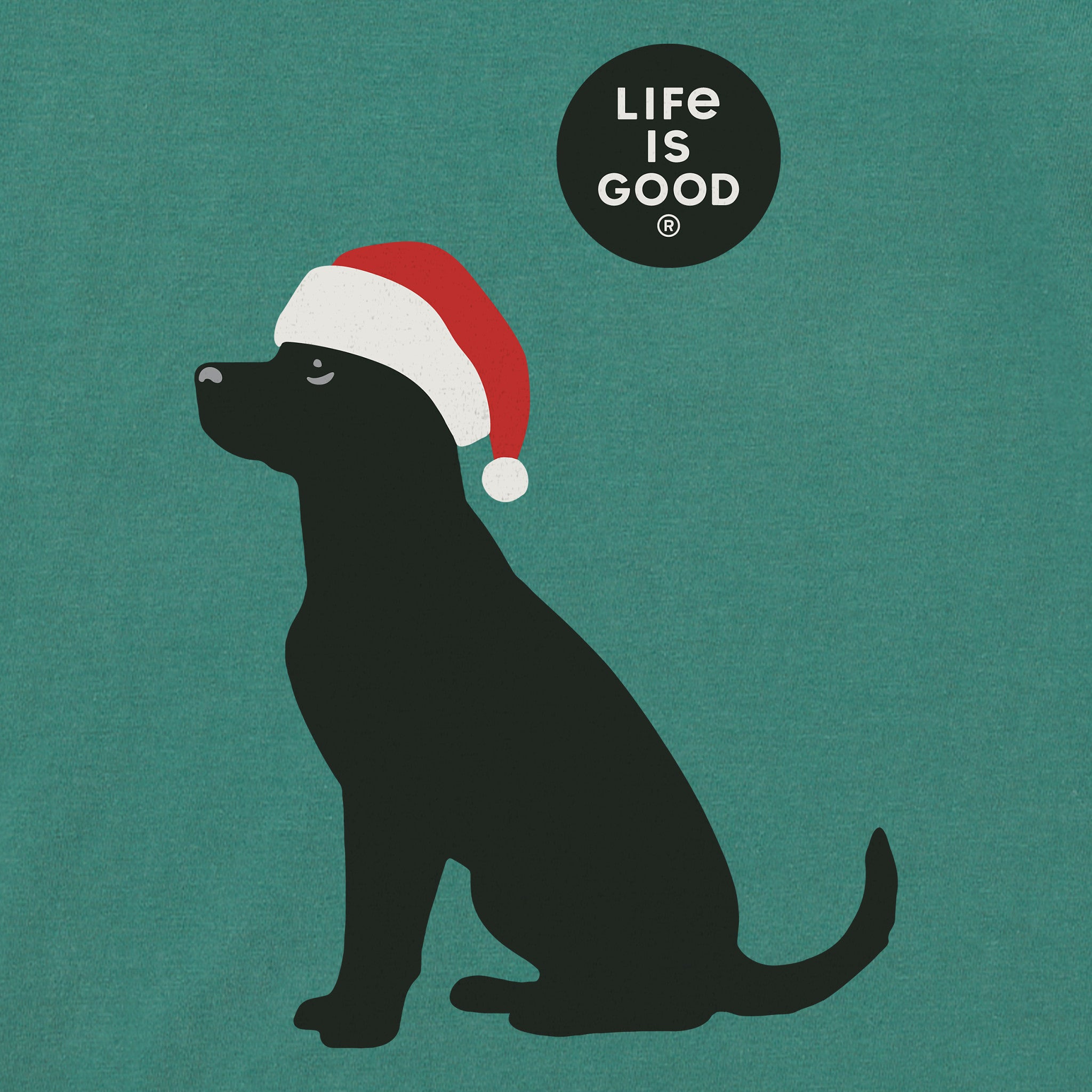 Men's Santa Dog Long Sleeve Crusher Tee