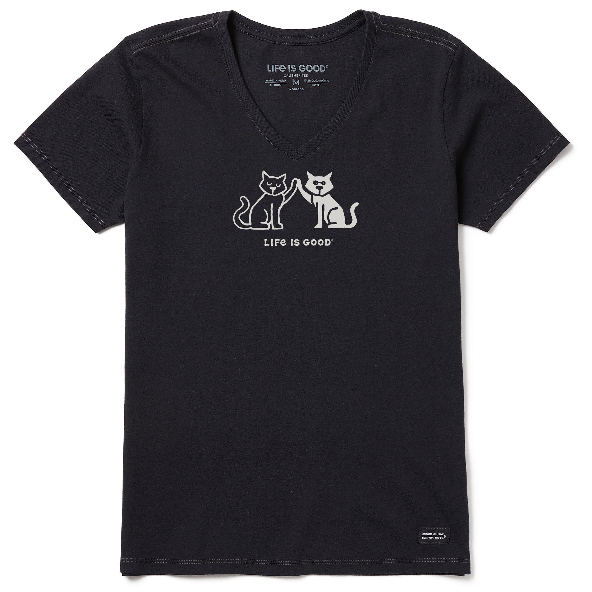 Women's High Five Cats Short Sleeve Vee