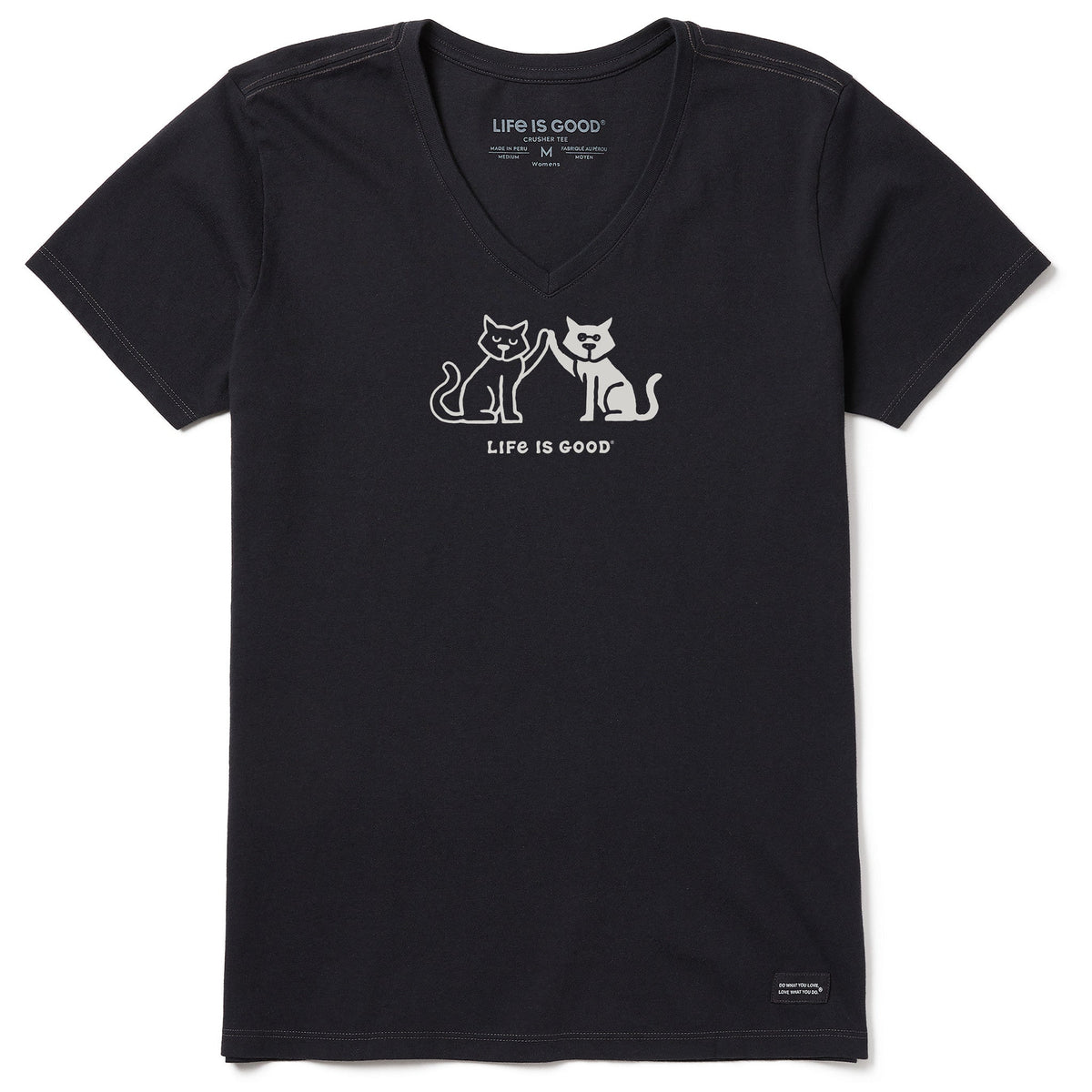 Women's High Five Cats Short Sleeve Vee