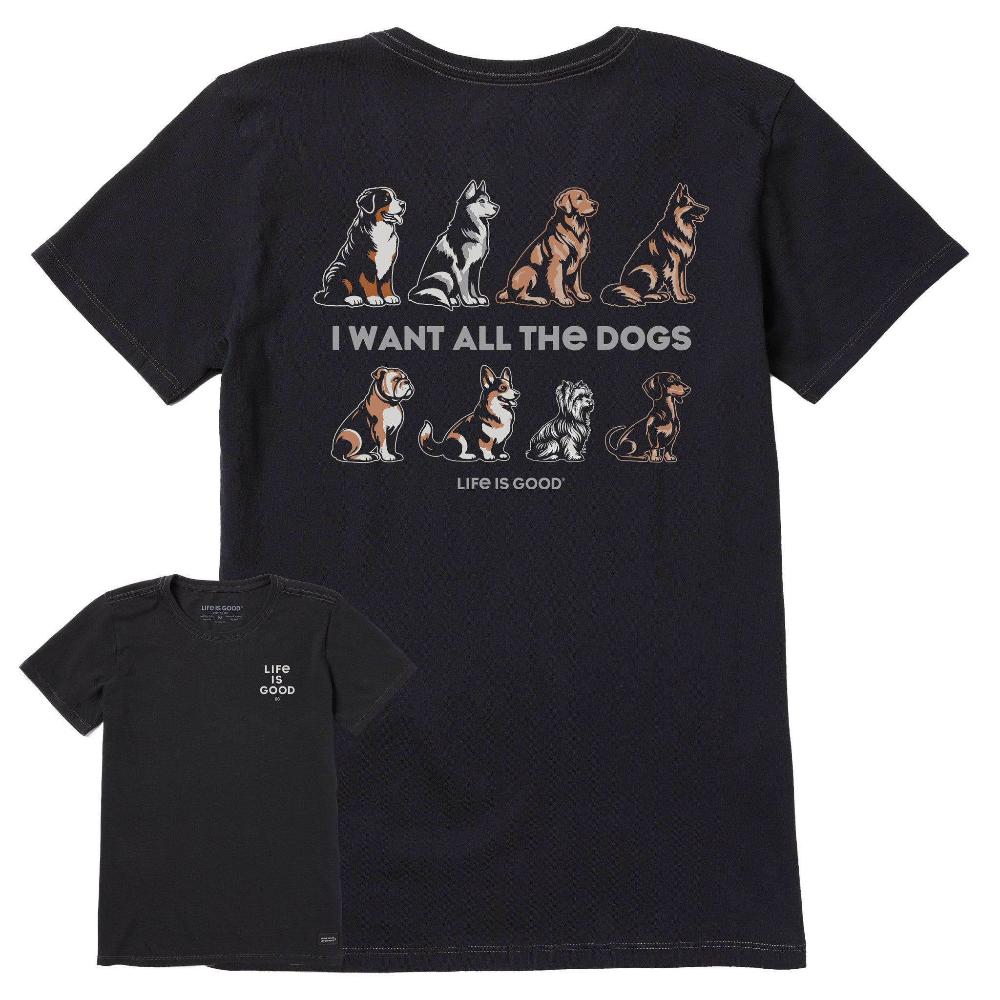 Women's I Want All the Dogs Short Sleeve Tee