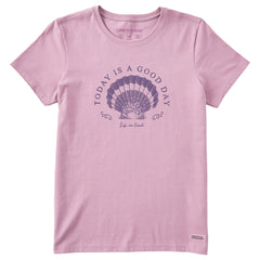 Women's Antique Good Day Shell Short Sleeve Crusher Tee