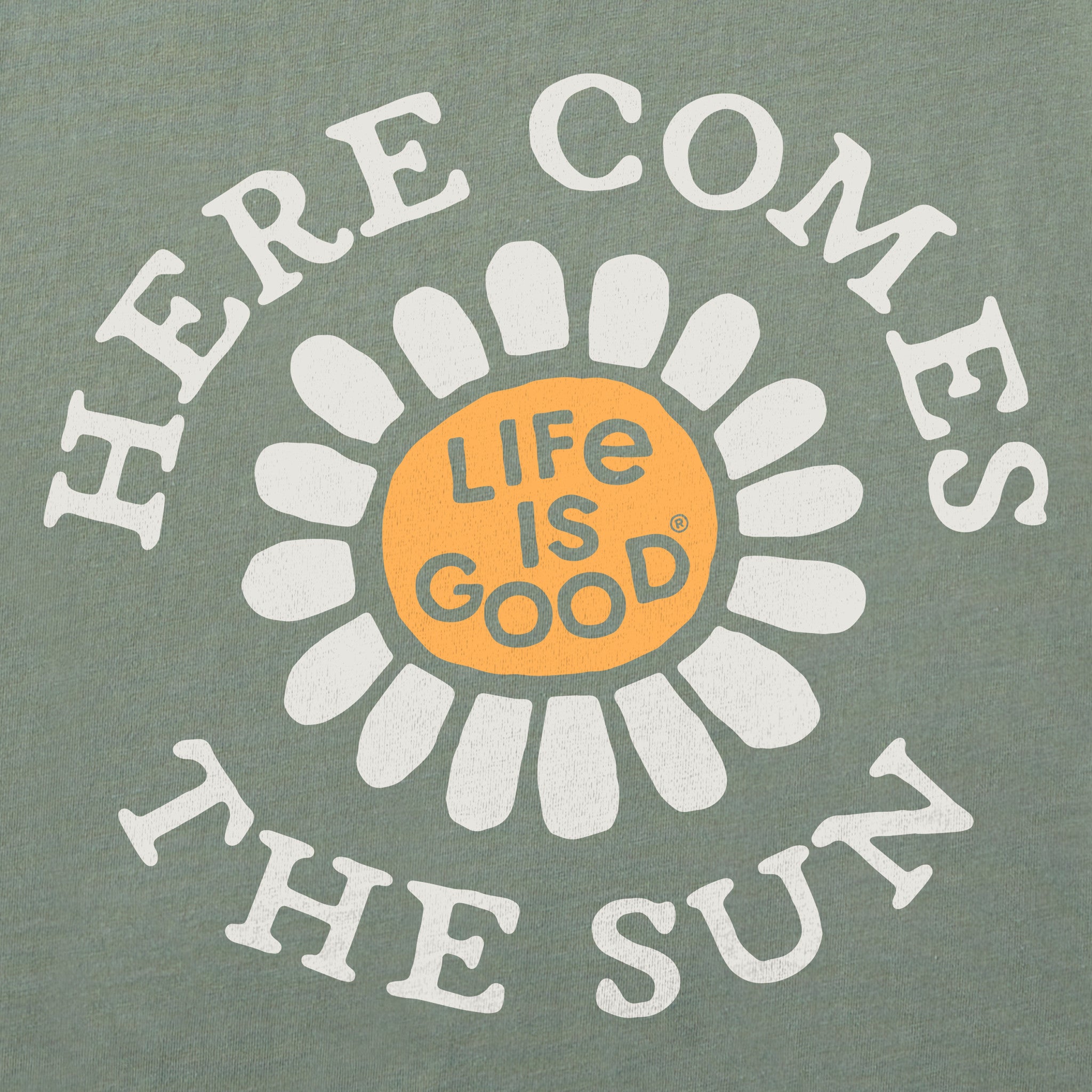 Women's Here Comes the Sun Flower Short Sleeve Crusher Vee