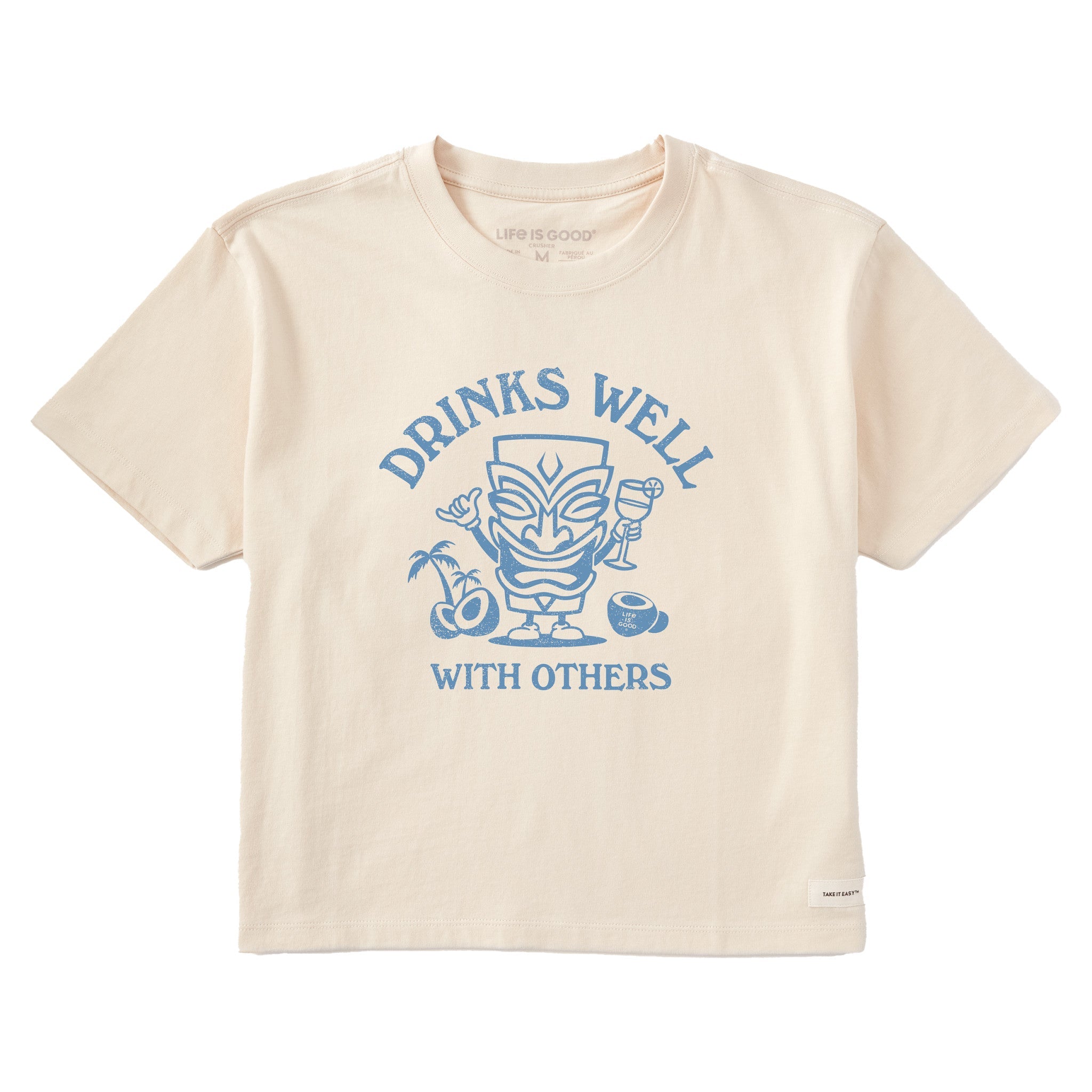 Women's Drinks Well Tiki Short Sleeve Crusher Boxy Tee