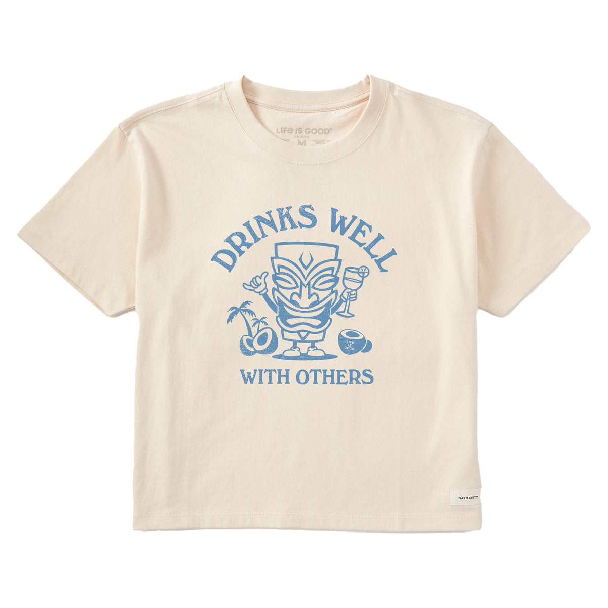 Women's Drinks Well Tiki Short Sleeve Crusher Boxy Tee