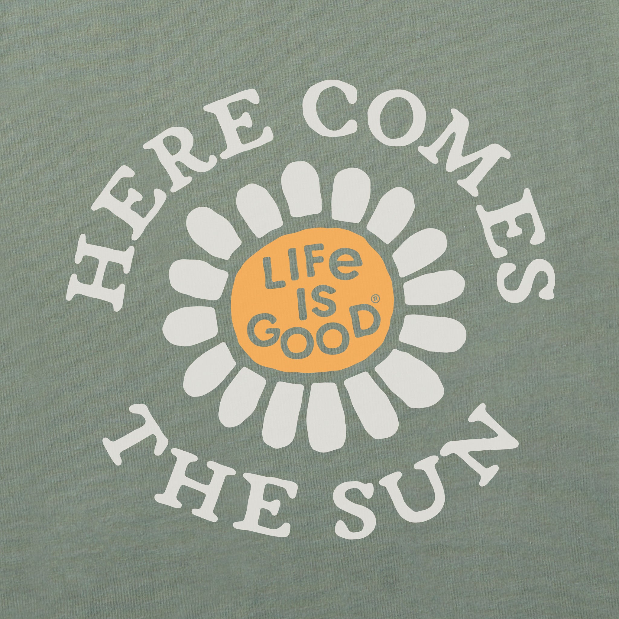 Women's Here Comes the Sun Flower Short Sleeve Crusher Boxy Tee