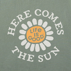 Women's Here Comes the Sun Flower Short Sleeve Crusher Boxy Tee