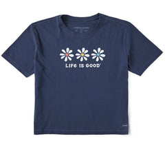 Women's 3 Daisies Short Sleeve Crusher Boxy Tee